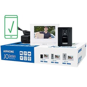 Aiphone JOS-1AW JO Series Mobile-Ready Box Set with Standard, Surface-Mount Door Station, 7" Vide...
