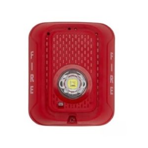 System Sensor SGRLED L Series Compact Wall Strobe with LED, FIRE Label, Red