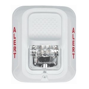 System Sensor SWLED-CLR-ALERT L-Series 2-Wire Wall-Mount Strobe with LED, "ALERT" Marking, White