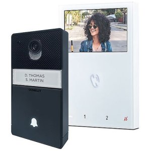 Comelit HFX-700B Door Station Kit with Mini Hands-Free Monitor, Simplebus Wire