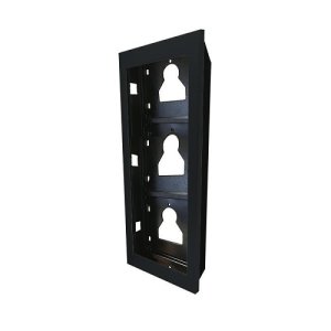 Comelit UT9163B 3-Module Flush-Mounted Frame, Black
