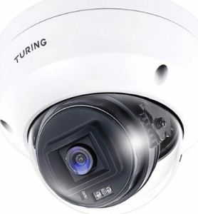 Turing Video EVC5FD256-1Y 5MP EDGE+ Cloud Dome Camera with TV-CORE1Y VSaaS Core License, 256Gb On...