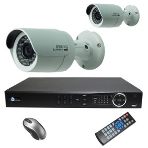 2 HD Bullet 1.3 Megapixel IR NVR System for Business Professional Grade