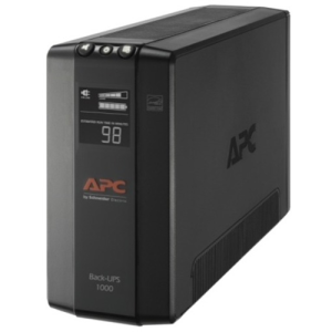 APC BX1000M Back-UPS 1000, Compact Tower, 1000VA, 120V, AVR, LCD, 8 NEMA outlets (4 surge)