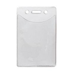 10652 Clear Vinyl Vertical Anti-Print Transfer Badge Holder-100 Pieces