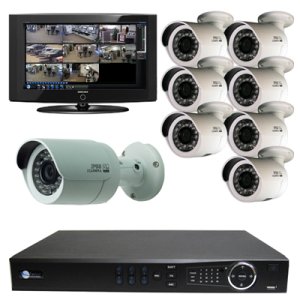 8 HD 2 Megapixel Bullet IR NVR Kit for Business Commercial Grade