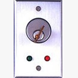 1150/7224 Camden Flush Mount Key Switch (2) SPDT Maintained with Red and Green 24V LEDs Mounted on Faceplate