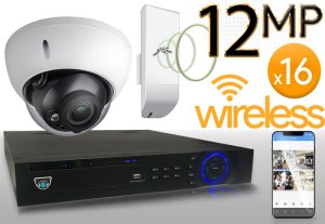 Wireless 12MP IP Dome (16) Camera Kit