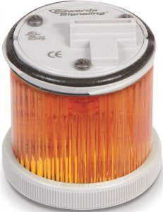 Edwards Signaling 248LEDMA24ADB 200 Class 48 mm Stacklight, 24V AC/DC LED Module Amber with Black Ring