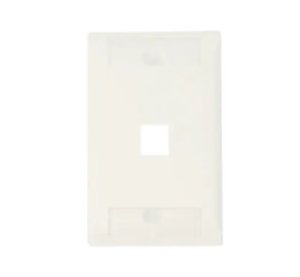 Faceplate Kit, Labeled, 1-gang, 1 Port, Alpine White