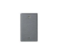 1-Gang No Device Blank Wallplate, Standard Size, 302 Stainless Steel, Box Mount, - Stainless Stee...