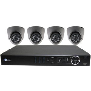 4 HD 1080P Security Dome & HD-CVI DVR Kit for Business Professional Grade 