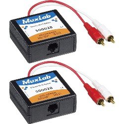 500028-2PK MuxLab Stereo Hi-Fi 2-Pack RCA Balun Kit