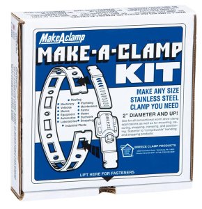 Stainless Steel Hose Clamp System, 1 Kit contains: 50 ft band, 10 adjustable fasteners, 5 band sp...
