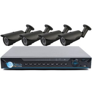 4 HD 1080P Varifocal 2.8-12mm Security Bullet IR 200ft Night Vision HD-CVI Kit for Business Professional Grade