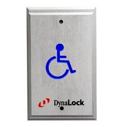 6705 Dynalock Handicapped Pushplate Single Gang 1-60 Sec. PTD (Pneumatic Time Delay), FORM Z