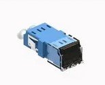TeraSPEED LC Duplex Low Profile Shuttered Adapter, Blue, Single Pack