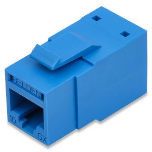 Belden RVAMJKUBL-S1 REVConnect Cat6A Modular Jack, T568 A/B, Blue, Single-Pack