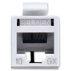 Belden RVAMJKUEW-S1 REVConnect Cat6A Modular Jack, T568 A/B, Single pack, White