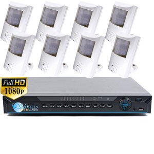 16 CH HD-CVI DVR 8HD 1080P PIR Hidden cameras 3.6mm Lens Kit for Business Professional Grade FREE...