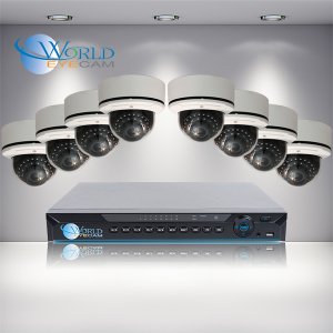 8 Ch NVR & 8 (4MP) HD Megapixel IR Vandal Proof Dome Kit for Business Professional Grade W/PoE 