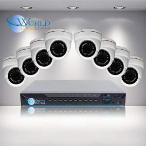8 Ch NVR & 8 (4MP) HD Megapixel IR 3.6mm Dome Kit for Business Professional Grade W/PoE  