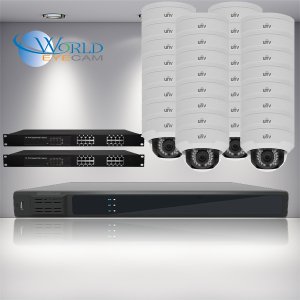 Uniview 32 Ch NVR & (32) 4MP HD Megapixel IR Dome Kit for Business Professional Grade
