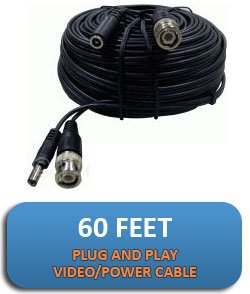 60 Feet BNC/DC Video/Power Siamese Cable
