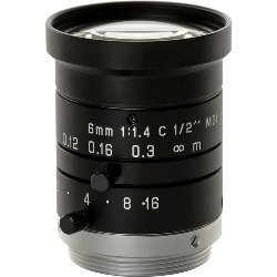 Pentax C60636KP 6mm, f/1.4 Manual Iris Lens