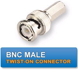 10 pack - WEC CB-106B BNC Male Twist-On Connector 