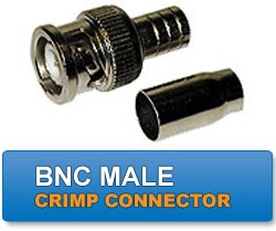 WEC CB-114B BNC Male Crimp Connector (RG/59)