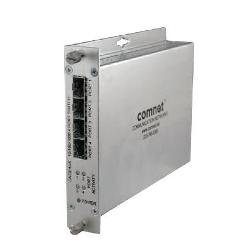 CNGE4US 10/100/1000 Mbps 4 port Ethernet Unmanaged Switch; 2 Channels: Electrical to 2 Channels: SFP Optical