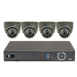 4 HD 1080P Security Dome & HD DVR Kit for Business Professional Grade