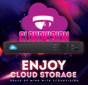 4 CH (HDTVI/HDCVI/AHD/CVBS) CloudVision360 4MP DVR + Cloud Storage