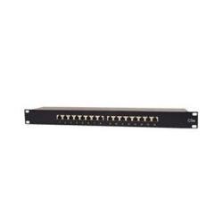 DC-PPS5E-16 19" x 3-1/2" 16-Port Horizontal Screw Down CAT5e Shielded Keystone Jack Patch Panel