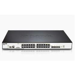 DGS-3120-24PC-EI xStack Managed 24-Port Gigabit Stackable L2+ Switch, 4 Combo SFP 40-Gigabit Stacking, Enhanced Image