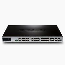 DGS-3620-28TC-SI xStack 24-Port Layer 3 Switch with 4-Combo SFP, 4 10Gigabit SFP+, Standard Image