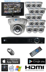 16 Dome IR Night Vision Security Camera DVR System IMAX-DM600-16CH-KIT