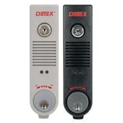 EAX-500xKSxMC65 Detex Alarm Box Exit Device With Key Stop Option and Mortise Cylinder Installed