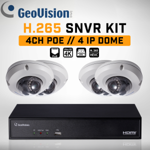 Geovision 4CH 2MP Rugged Dome Camera SNVR Kit
