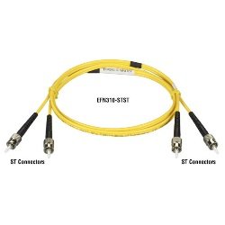 EFN310-003M-STST Single-Mode, 9.0-Micron Duplex Fiber Optic Cable, ST–ST, PVC, 3-m