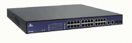 Web-Smart 24-port PoE 10/100BASE-TX and 2-port combo Gigabit SFP Ethernet Switch 