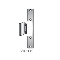 FP-A-2-605 HES 1006 Series Faceplate A-2 Option (9" x 1-3/8") Bright Brass Finish