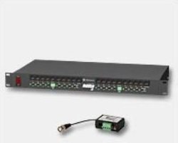 HubWayLD162D Active UTP Transceiver Hub with Integral Camera Power w/16 HubWayAv Video Balun/Combiners