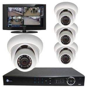 4 HD 1.3 Megapixel IR Dome NVR Kit for Business Professional Grade