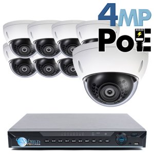 4MP IP PoE 8 Dome Camera Kit (IP2728)