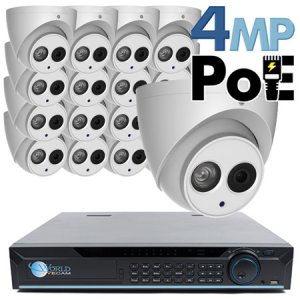 4MP IP PoE 16 Dome Camera Kit (IP5341EM)