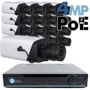 4MP IP PoE 16 Dome Camera Kit (IPBOX4)