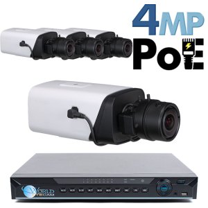 4MP IP PoE 4 Box Camera Kit (IPBOX4)