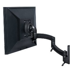 K2W100B KONTOUR™ Dual Arm Wall Mount, Single Monitor, Black
